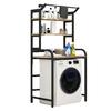 SieHam Bathroom Storage,Washer Storage Frames Floor Standing for Over Toilet,Balcony Bathroom Storage,Rack,Thickened Carbon Steel Frame Storage Rack,Balcony Drum Washinghine Rack/180Cm view 1