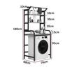 SieHam Bathroom Storage,Washer Storage Frames Floor Standing for Over Toilet,Balcony Bathroom Storage,Rack,Thickened Carbon Steel Frame Storage Rack,Balcony Drum Washinghine Rack/180Cm view 2