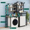 SieHam Bathroom Storage,Washer Storage Frames Floor Standing for Over Toilet,Balcony Bathroom Storage,Rack,Thickened Carbon Steel Frame Storage Rack,Balcony Drum Washinghine Rack/180Cm view 4