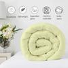 800-TC Pinch Pleated Down Comforter Oversized Queen Size 98 x 98 Inches 5-Piece All-Season Duvet Insert & 4pc Pillow Shams, 500 GSM Micro Fill With All Side Corner Tabs 100% Microfiber Fill Power view 4