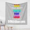 NALAHOME Custom Tapestry For Home Decor 59x59 inch Square Personalized Funny Wall Hanging Art Tapestries Custom Backdrops Banners and Signs Posters Flags for Bedroom Living Room Gainsboro view 1