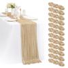 12 Pack 35x120 Inch Cheesecloth Table Runner Beige Gauze Table Runner 10FT Boho Cheese Cloth Table Runners Bulk Cream Table Runners for Wedding Party Baby Shower Table Decor view 1