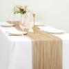 12 Pack 35x120 Inch Cheesecloth Table Runner Beige Gauze Table Runner 10FT Boho Cheese Cloth Table Runners Bulk Cream Table Runners for Wedding Party Baby Shower Table Decor view 3