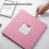 HoneyTolly Large Photo Album Self Adhesive, DIY Scrapbook Album for 4x6 8x10 10x12 Pictures, 60 Pages Linen Cover Memory Book, Ideal Gift for Family Wedding Baby Christmas Anniversary(Pink) view 2