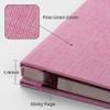 HoneyTolly Large Photo Album Self Adhesive, DIY Scrapbook Album for 4x6 8x10 10x12 Pictures, 60 Pages Linen Cover Memory Book, Ideal Gift for Family Wedding Baby Christmas Anniversary(Pink) view 3