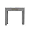 Simple Relax Faux Marble Top Counter Height Table, White, Light Gray view 1