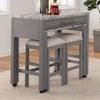 Simple Relax Faux Marble Top Counter Height Table, White, Light Gray view 2