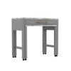 Simple Relax Faux Marble Top Counter Height Table, White, Light Gray view 4