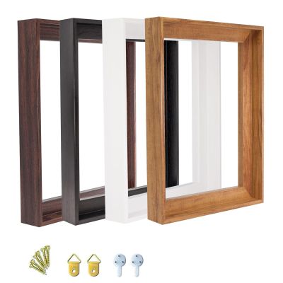 Wood-Look Canvas Floating Frame for Removable Stretched Canvas Wall Art - 1 1/4 Inches Deep Picture Frames for Home Wall Decor