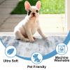 CRISTGEE Door Mat, Faux Wool Front Indoor Door Mat 32 x 48, Blue Washable view 3