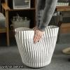 Freestanding Laundry Hamper, Plastic With Handle Washing Bin Tote Bag, Round Hampers For Bedroom,Laundry,Clothes,Toys (Color : Gray) view 4