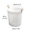 Freestanding Laundry Hamper, Plastic With Handle Washing Bin Tote Bag, Round Hampers For Bedroom,Laundry,Clothes,Toys (Color : Green) view 2