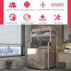 SieHam Bathroom Storage,Washer Storage Frames Floor Standing Punch Free Suitable for Over Toilet Eco-Friendly Steel Pipe Washinghine Rack,Anti-Rust Round Tube Storage Shelf/White view 3