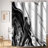 Umpoo Abstract Ink Painting Shower Curtain Black and White Modern Stylish Bathtub Shower Curtain for Bathroom Decor Waterproof Texture Washable Fabric Shower Curtain, 72x72 Inch view 1
