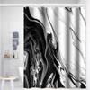 Umpoo Abstract Ink Painting Shower Curtain Black and White Modern Stylish Bathtub Shower Curtain for Bathroom Decor Waterproof Texture Washable Fabric Shower Curtain, 72x72 Inch view 2
