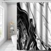 Umpoo Abstract Ink Painting Shower Curtain Black and White Modern Stylish Bathtub Shower Curtain for Bathroom Decor Waterproof Texture Washable Fabric Shower Curtain, 72x72 Inch view 4