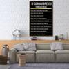 10 Commandments Canvas Prints, The Ten Commandments Wall Art Framed, Inspirational Quotes Artwork for Office, Christian Quotes Canvas Wall Art, Bible Verse Wall Art for Christians Room 28x40 Inches view 2