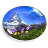 Zermatt Switzerland Magnet Fridge Refrigerator Freezer Magnet Sticker Souvenir Decorations Oval Crystal Magnet Kitchen Whiteboard view 1