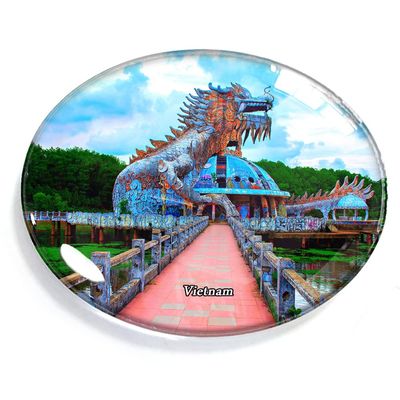 Vietnam Magnet Fridge Refrigerator Freezer Magnet Sticker Souvenir Decorations Oval Crystal Magnet Kitchen Whiteboard