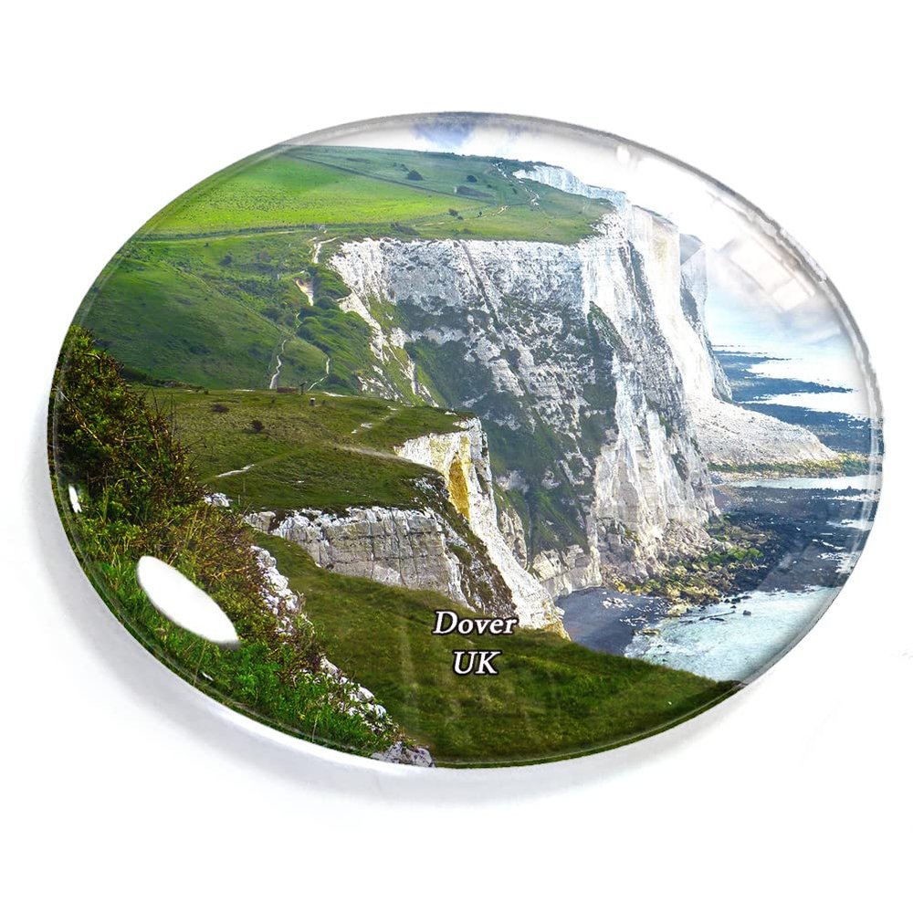 Dover UK Magnet Fridge Refrigerator Freezer Magnet Sticker Souvenir Decorations Oval Crystal Magnet Kitchen Whiteboard