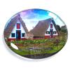 Madeira Portugal Magnet Fridge Refrigerator Freezer Magnet Sticker Souvenir Decorations Oval Crystal Magnet Kitchen Whiteboard view 1