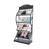 YINZINR 4 Tier Floor Stand Magazine Rack Libraries Books Plants Display Billboard Holder Brochure Display Stand view 4
