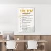 10 Commandments Canvas Wall Art, The Ten Commandments Poster Framed, Motivational Quotes Wall Art for Office, Christian Quotes Canvas Wall Art, Bible Verse Wall Art for Christians Room 24x36 Inches view 2