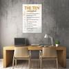 10 Commandments Canvas Wall Art, The Ten Commandments Poster Framed, Motivational Quotes Wall Art for Office, Christian Quotes Canvas Wall Art, Bible Verse Wall Art for Christians Room 24x36 Inches view 3