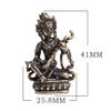 CKSEKD Pure Brass Nepalese Miaoyin Heavenly Maiden Keychain Pendant, Playing Pipa Buddha Statue to Ensure Safety Pendant, 1pcs view 3
