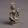 CKSEKD Pure Brass Nepalese Miaoyin Heavenly Maiden Keychain Pendant, Playing Pipa Buddha Statue to Ensure Safety Pendant, 1pcs view 4