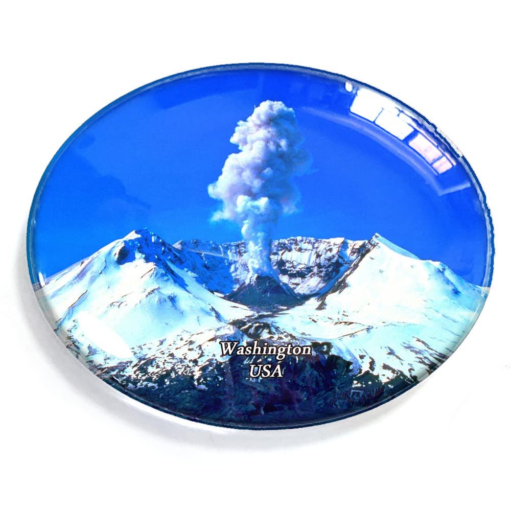Washington USA Magnet Fridge Refrigerator Freezer Magnet Sticker Souvenir Decorations Oval Crystal Magnet Kitchen Whiteboard