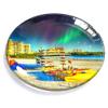 Marco Island USA Magnet Fridge Refrigerator Freezer Magnet Sticker Souvenir Decorations Oval Crystal Magnet Kitchen Whiteboard view 1