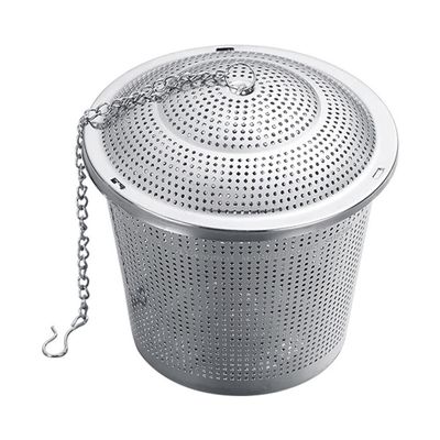 BESTonZON Stainless Steel Seasoning Strainer for Hot Mesh Design for Easy Separation Convenient Chain Hook Multi-purpose Cooking Tool