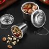 BESTonZON Stainless Steel Seasoning Strainer for Hot Mesh Design for Easy Separation Convenient Chain Hook Multi-purpose Cooking Tool view 3