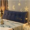 COZMAX Triangular Bed Head Pillow, Large Back Cushion/headboard Cushion, Recliner Back Wedge Pillow King Size Day Bed Pillow with Removable Cover (Color : Dark Blue, Size : 120cm/47inch) view 1