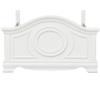Benjara Lilya Traditional Full Size Bed, Bead Molding and Shell Motif, Crisp White view 4