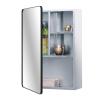 Fundin Stainless Steel Bathroom Medicine Mirror Cabinet with Matt Black Framed Door, Multi Shelves, 15x21 inch view 1