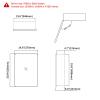 Fundin Stainless Steel Bathroom Medicine Mirror Cabinet with Matt Black Framed Door, Multi Shelves, 15x21 inch view 3