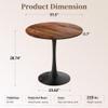 31.5 Inch Round Dining Table,Mid-Century Tulip Table with Metal Pedestal Base,Modern Leisure Table for Small Space Kitchen Dining Room,Easy Assembly,Walnut and Black view 2