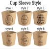 2000PCS Custom Wedding Coffee Cup Sleeves(Cup not included) Personalized Wedding Favor Bulk Paper Cup Sleeves for Party Anniversary Engagement (2000) view 2