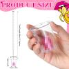 Uiifan 12 Pcs Valentines Party Favors Cup Bride Glass Necklace with Metal Chain Necklace Glasses for Wedding Party Bridal Shower Decorations (Pink) view 2