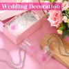 Uiifan 12 Pcs Valentines Party Favors Cup Bride Glass Necklace with Metal Chain Necklace Glasses for Wedding Party Bridal Shower Decorations (Pink) view 3