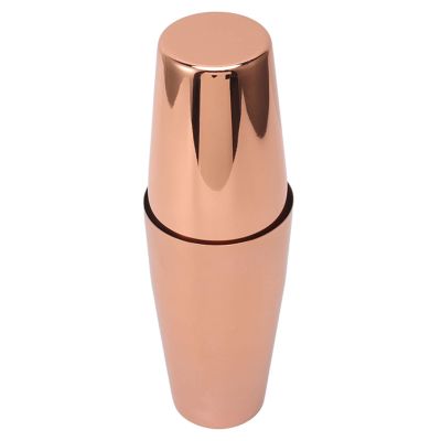 Boston Cocktail Shaker Set, Stainless Steel Rose Gold Glossy Surfaces Leakproof Boston Shaker Set for Drink Mixing