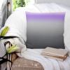 QueenKer Pillow Covers 16x16 Inch Set of 2, Purple Grey Stripe Gradient Square Throw Pillow Decorative Case Sofa/Bed Cushion Covers Zipper Pillow Protector for Bedroom Living Room Farmhouse view 3