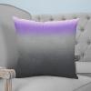 QueenKer Pillow Covers 16x16 Inch Set of 2, Purple Grey Stripe Gradient Square Throw Pillow Decorative Case Sofa/Bed Cushion Covers Zipper Pillow Protector for Bedroom Living Room Farmhouse view 4