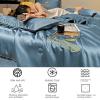 Rusopobe Ice Silk Quilt, Summer Simple Cool Quilt Washable Ice Silk Air Conditioning Comfoter Quilt Blanket for Sleeping(C,200 * 230cm) view 4