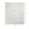 ZAWAYA HOUSE Cowhide Leather Rug, Handmade Bricks Patchwork Carpet, Luxury Thickened Non-Slip Carpet for Bedroom, Living Room, Entryway Floor Accent, Color: Ivory, Size: 8X10 ft view 2