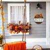 JIBEVEYYI -12x12IN Bless This Home and All Who Enter Front Door Wreath,Country Style Wall Decor Wooden Signs,Holiday Room Door Decor for Housewarming Gifts view 3