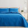 Exclusivo Mezcla Queen Quilt Bedding Set, Lightweight Royal Blue Quilts Queen Full Size for All Seasons, Soft Microfiber Bedspreads Coverlets Bed Cover with Leaf Pattern, 3 Piece view 1