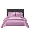 WegaLinen Utra Soft Silk Satin Alaskan King 5 Piece Duvet Cover Set Luxury Lilac Satin Zipper Closure Soft Comforter Protector Alaskan King 132x120 view 1